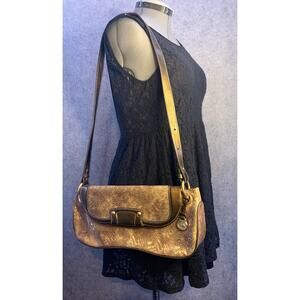 Brahmin Simone Patent Leather Python Wide Adjustable Shoulder Bag 814291BZ